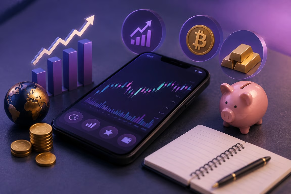 Ilustrasi aplikasi investasi