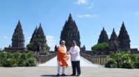 Prabowo dan PM Modi di Candi Prambanan