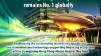 Shenzhen-Hong Kong-Guangzhou Innovation Cluster maintains its ranking as the world’s top innovation cluster